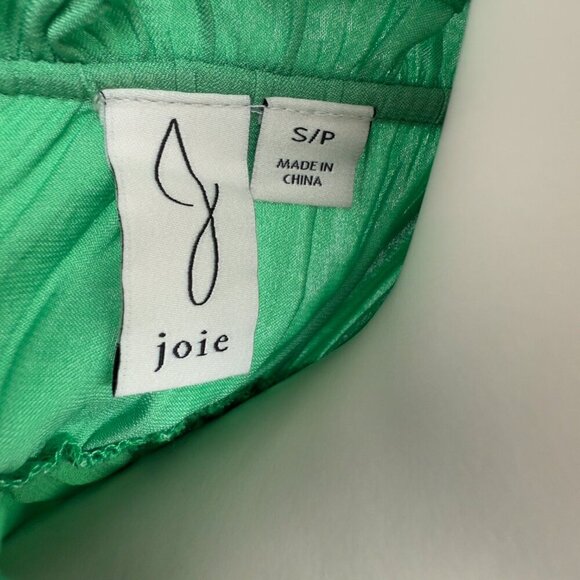 JOIE Flowy Ruffles Shoulder Sheat Green Sleeveless Summer Dress sz S - Picture 4 of 7